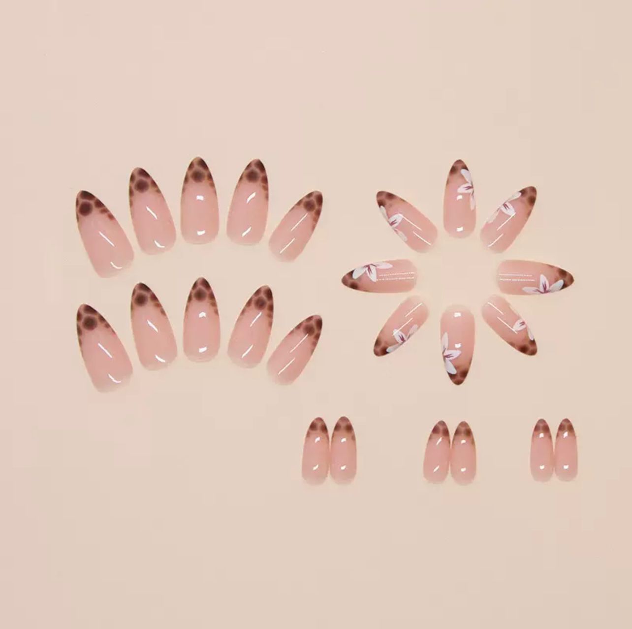 Leopard Glow Nails Set