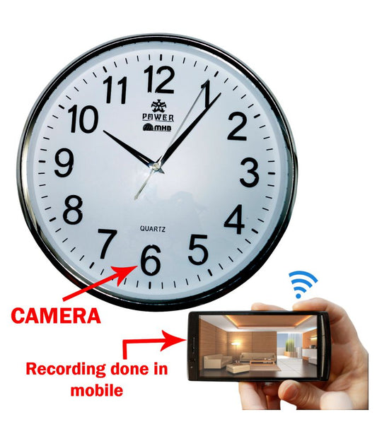 WiFi Spy Wall Clock with Wireless Hidden Full HD Camera, Motion Detection, Mic