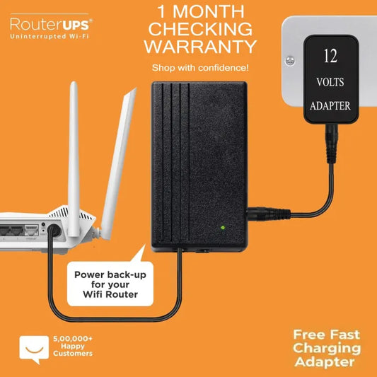 WiFi Router UPS Power Bank 12 Volts 1A 1.5A Tp Link Tenda PTCL Fiber 12v Router