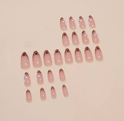 Leopard Glow Nails Set